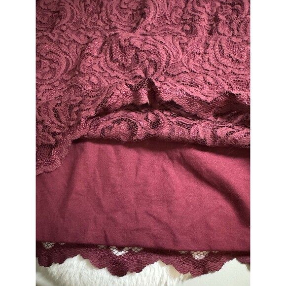 GARNET HILL Dress Maroon Red Lace 3/4 Sleeve Size 12 Wedding Mother Bride EUC - Picture 6 of 8